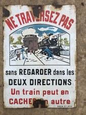 Plaque emaillée ferroviaire