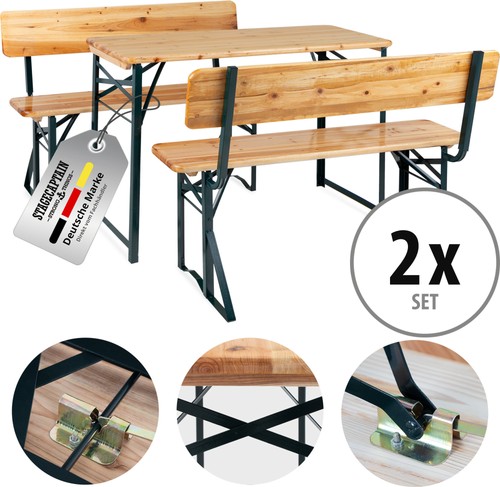 Salon jardin bois - 2x, de