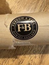 Farrow and Ball Wallpaper Blue  Tented Stripe Classic Traditional Unopened Roll