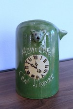 Knecht - Ancien pichet a absinthe " Messieurs c 'est l'heure " poterie de Savoie