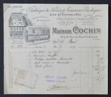 Invoice 1903 PARIS BEDDING BOX SPRING HOUSE OF BATIGNOLLES E BRIET illustrated 86