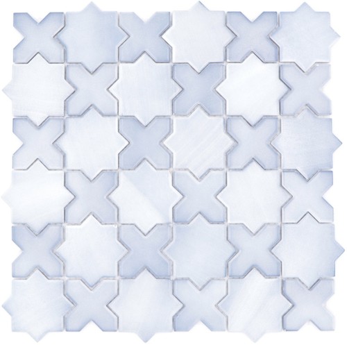 Carrelage mosaïque argent mat - argent,
