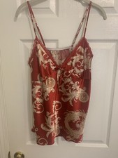 Escalier Women's 3 Piece Pajamas - Red & Gold Size XL