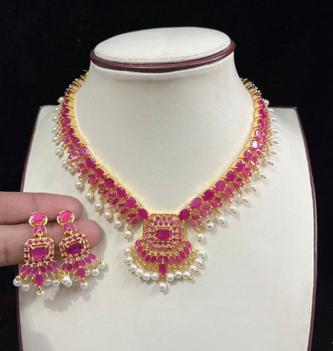 Parure collier boucles plaqué - collier,