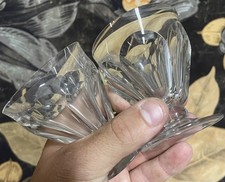 Baccarat 2 Verres Cristal Taillé Harcourt Accident Éclat