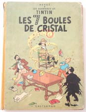TINTIN LES 7 BOULES DE CRISTAL BOOK CIRCA 1963