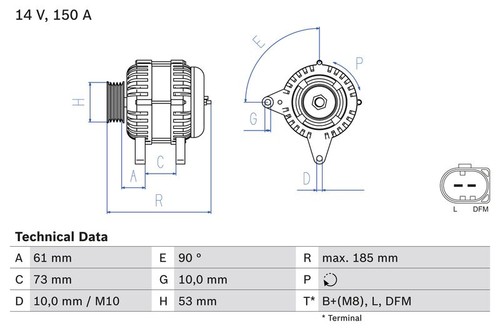 Alternator bosch for - , 3