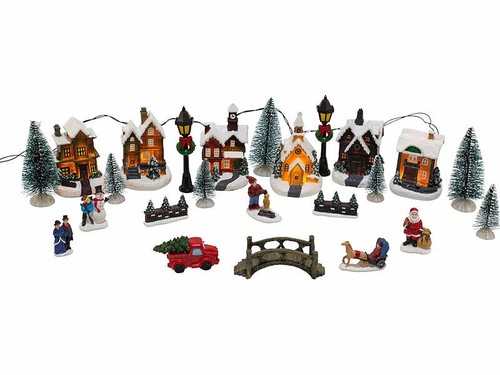 Village noël lumineux à - noël,
