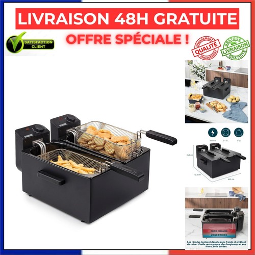 Friteuse électrique double