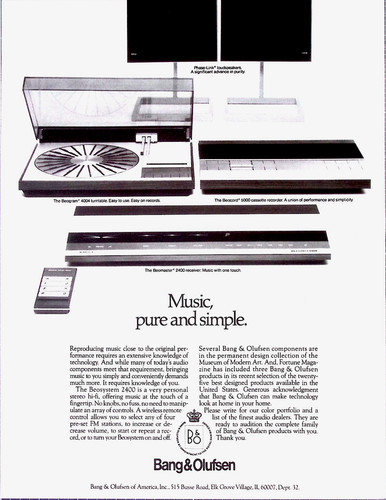1978 print bang - &, olufsen