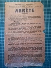 ii205 poster BE arrest arrest firewood Rouen 1945 27x44 cm