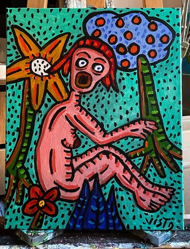 Eve acrylique sur toile - acrylique,