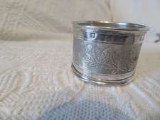 antique silver towel round minerva 17 gr chestnut leaf decor