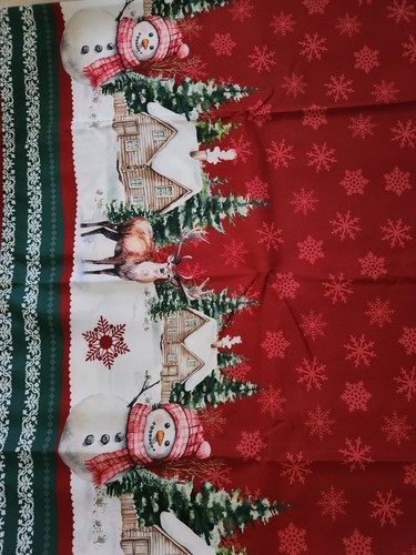 Tissu noël rouge motif - tissu,