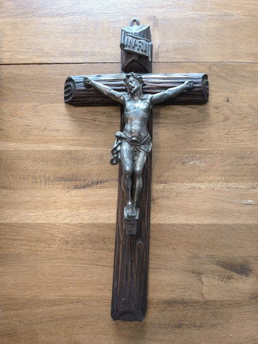 Ancien grand crucifix - grand, bois
