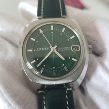 vintage rare citizen para water 63-1353 green dial men's watch uhren montre