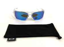 Oakley Sunglasses Heliostat OO9231-0761 Clear Frames with Prizm Sapphire Lenses