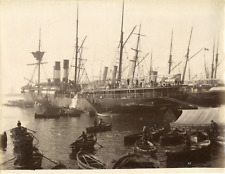 France, Marseille, Le Port, stowage of a vintage albumen print liner. 