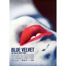 BLUE VELVET Original Movie Poster  - 15x21 in. - 1986/R2010 - David Lynch, Isabe