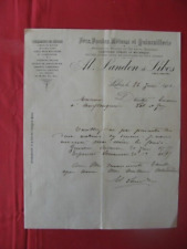 ++"0749" OLD MAIL IRONS FONTES HARDWARE M. LANDON A LIBOS 1901