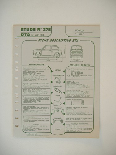 Fiche technique rta - rta, n°275