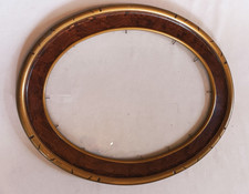 Cadre ovale en bois laqué et