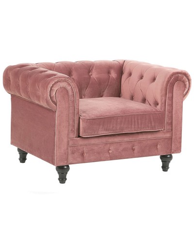 Fauteuil velours rose - fauteuil,