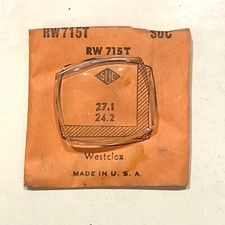 Verre montre SUC RW 715T - WESTCLOX - 27,1x24,2 [NOS] (Watch crystal)