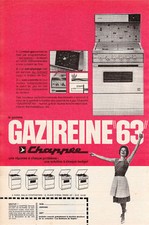 Vintage 1963 Chappée 63 Gas Stove Magazine Issue Advertising