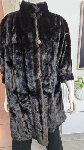 Manteau fourrure marron - manteau, et