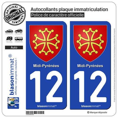 Autocollants plaque - 2,