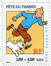 Stamps 2000 - Fête du timbre Tintin et Milou - surtaxe 0.60F - Y&T 3304