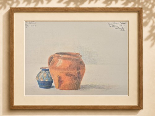 Nature morte pots grès - morte, en