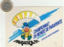 AUTOCOLLANTS  Sport Parapente . PARASOL 91