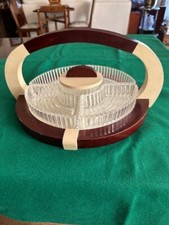 PLATEAU APERITIF AVEC 5 RAMEQUINS ART DECO