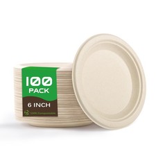 100 Pcs Assiettes Jetables