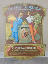 ORIGINAL FISH GUANO CARDBOARD LETTER HOLDER JODET ANGIBAUD LA ROCHELLE PUB