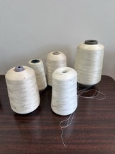 Lot of 5 Antique Industrial Wire Spools 