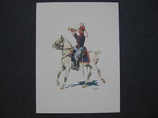 poster: trumpet of the 2nd horse hunters 1914 Belgian uniform 