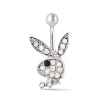 Bijoux Corps Nombril  Piercing Lapin Argenté Multicouleur Playboy REF 5