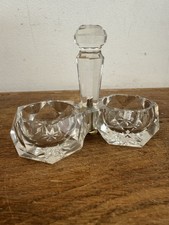 JOLIE ANCIENNE SALIERE DOUBLE CRISTAL BACCARAT / SAINT LOUIS  TABLE VITRINE