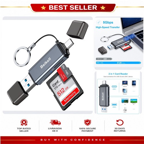 Lecteur cartes microsd - lecteur,