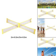 Filet de volley-ball et de badminton à 4 voies pour parc, plage, jardin