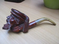 Ancienne Pipe Bois Sculpté