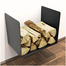 Étagère À Bois De Foyer Support À Bois Massif Montage Au Mur Revêtu De Poudre