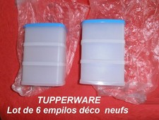 TUPPERWARE   Lot de 6 EMPILO DECO  Rectangulaires    Neufs