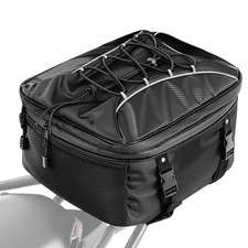 VEVOR Sacoche arrière de moto sac à dos de rangement pour bagages 22-34 L noir