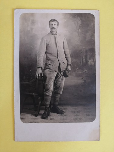 Old postcard military photo
