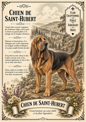 Affiche chien saint - chien, de