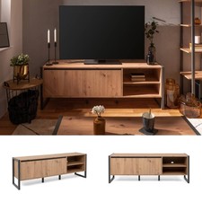 Meuble TV Industriel en Bois Chêne Buffet Bas Moderne Salon Design Homestyle4u